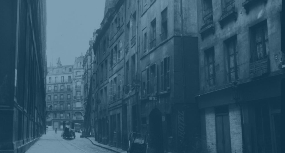 vintage photograph of paris street